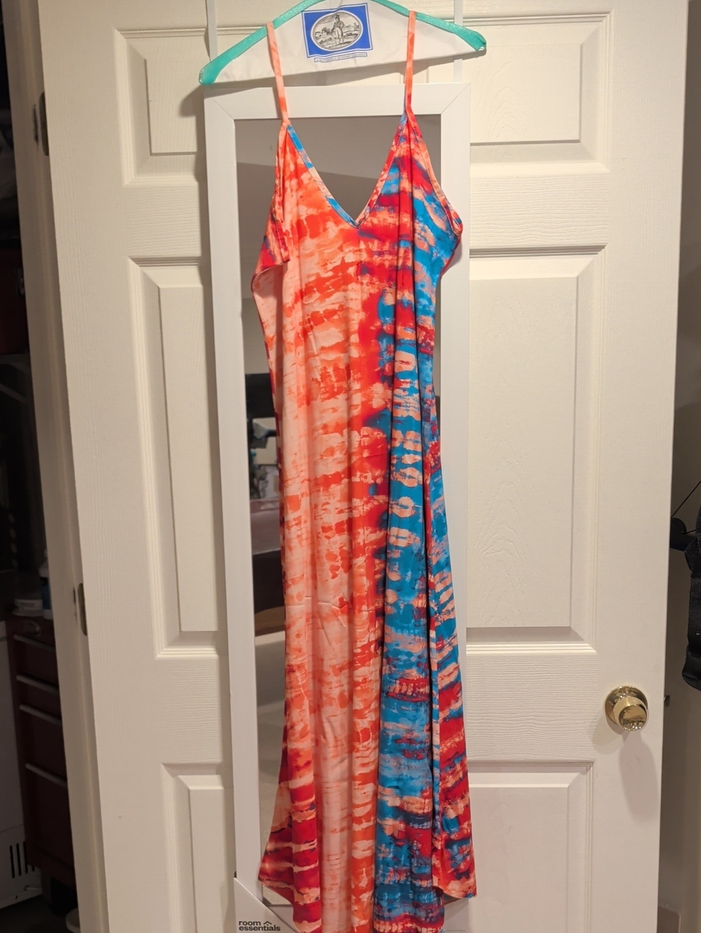 Vibrant Tie-Dye Maxi Slip Dress